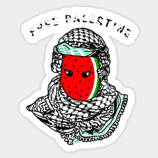 Watermelon Keffiyeh- Free Palestine - With Eyes - Fully Wrapped - Front Sticker